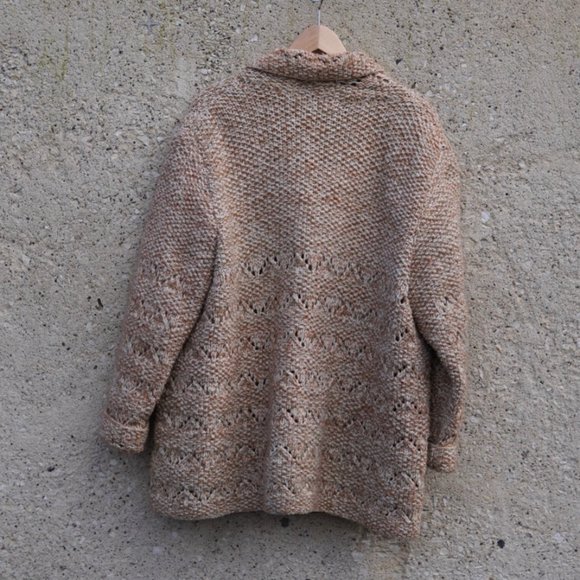 Vintage Handmade Knit Sweater/Coat - Picture 3 of 5